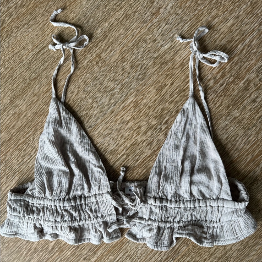 Garage Beige Textured Bralette
